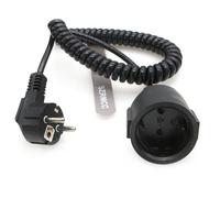 SZRMCC EU Schuko CEE7/7 European Schuko Plug Male to Female Socket Extension Wound Power Cable 16A 250V