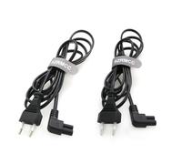 SZRMCC European 2 Pin to C7 Power Cable 2 Slots EU to IEC C7 Figure 8 Plug AC Power Extension (2 Pack, EU 2 Pin Angled C7, 3m)