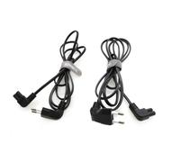 SZRMCC European 2 Pin to C7 Power Cable, EU 2-Slot to IEC C7 Figure 8 Plug, AC Power Extension Cable (2 Pieces, Angled Euro 2-Pin at Corner C7, 3m)
