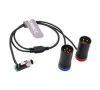 SZRMCC Low-Profile TA5F Mini XLR 5 pin to Dual XLR 3 Pin Audio Cable for Zaxcom QRX Field Mixer recorders Sound Devices 633 664 688 788T