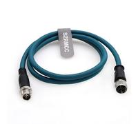 SZRMCC M12 X-Code 8pin Male to Female Ethernet Cable Cat7e High Flex Cable for Cognex in-Sight 8000 DataMan 260 GigE Dalsa Industrial Camera Machine Vision (2m)