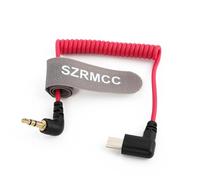 SZRMCC Micro-USB Timecode Cable Right Angle 3.5mm TRS for S-Ony FX3 FX30 A7S3 A1 Multi-Camera to Tentacle Sync Original/SYNC E/Track E Units