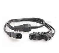 SZRMCC PDU IEC 320 C14 Male to 3 x C13 Female Y Splitter Power Adapter Cable 10A 250V UPS PSU Extension Cable (3.3ft/1m)