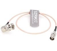 SZRMCC Right Angle BNC Male to BNC Female RF Radio Coaxial Cable RG179 75 ohm HD SDI Extension Cable BNC Jumper Cable (1m)