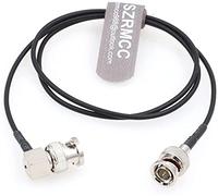 SZRMCC SDI Cable BNC to BNC Right Angle 3G HD SDI Cable RG174 75ohm Thin Flex Coaxial Video Cable for Sony FS5 FX6 Atomos Shogun Inferno SmallHD Monitor Blackmagic ARRI RED Cameras (40cm)