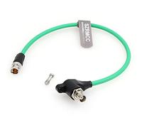 SZRMCC SDI Protector Cable 12G 6G HD SDI Right Angle BNC Surge Overvoltage Circuit Protector Isolator Video Cable for RED Komodo ARRI Alexa Sony (Green-Straight 30cm)