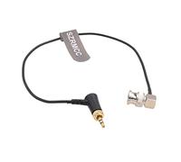 SZRMCC Timecode Cable Locking 3.5mm TRS to BNC Male for Deity TC-1 to Blackmagic Ursa Mini Z CAM Canon C70 C500 C300mkii JVC Panasonic Sony Broadcast Cameras (Right Angle BNC Male)