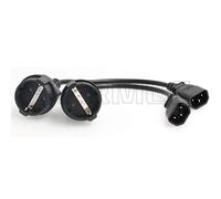 SZRMCC UPS PDU Power Cord IEC 320 C14 Plug Adapter to Convert Europe CEE7/7 Schuko Socket,IEC320 C14 Male to Europe Female Socket Short Adapter Cable (2pcs)