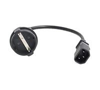 SZRMCC UPS PDU Power Cord IEC 320 C14 Plug Adapter to Convert Europe CEE7/7 Schuko Socket,IEC320 C14 Male to Europe Female Socket Short Adapter Cable (3pcs)