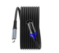 SZRMCC USB C to XLR Cable USB Type C to XLR 3pin Male Mic Audio Braided Cable for iPhone Smartphone Amplifier Speaker Mixer Console Shure Microphone (XLR Male, 2M|6.6FT)