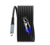 SZRMCC USB C to XLR Cable USB Type C to XLR 3pin Male Mic Audio Braided Cable for iPhone Smartphone Amplifier Speaker Mixer Console Shure Microphone (XLR Female, 5M|16.4FT)