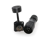 SZRMCC WEIPU SA12 2Pin Waterproof Connector 12mm Push Pull Solder Aviation Wire Connector Male Plug Female Socket for Automotive Industrial Electrical (2 Pin 13A)