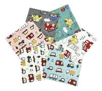 SZRUIZFZ 6Pcs Cotton Quilting Fabric Squares 20" x 20" Fat Quarters Fabric Bundles for Sewing Patchwork Precut Quilt Squares Sewing Fabrics for DIY Craft (Car)