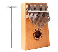 SZRWD 17 Key Kalimba Thumb Piano, Portable Mahogany Wood Finger Piano with Music Book, Tuning Hammer, Carry Bag, Music Sticker etc.