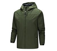 Szshaoye Fluffy Coat Mens Jackets Sale Clearance Big and Tall Full Zip Jackets Waterproof Jacket Windproof Outdoor Multi-Pockets Winter Coats(Green,L)