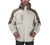 Szshaoye Mens 3 In 1 Waterproof Jackets Fall and Winter Ski Hiking Windproof Thermal Jacket with Detachable Inner Fleece Outdoor Warm Adjustable Coat with Detachable Hood(White,6XL)