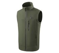 Szshaoye Mens Heated Gilet USB Rechargeable Heating Vest 9 Heating Zones 3 Temperature Control Heated Jacket Electric Heated Waistcoat With Heated Collar Winter Outdoor Warm Coat(Green,XL)