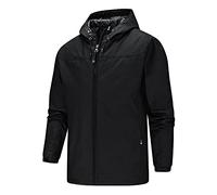 Szshaoye Men's Outdoor Softshell Jackets Mens Jackets Sale Clearance Big and Tall Full Zip Jackets Waterproof Jacket Windproof Outdoor Multi-Pockets Winter Coats(Black,L)