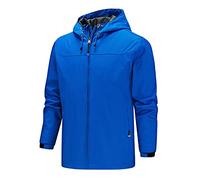 Szshaoye Mens Softshell Jackets Mens Jackets Sale Clearance Big and Tall Full Zip Jackets Waterproof Jacket Windproof Outdoor Multi-Pockets Winter Coats(Blue,4XL)