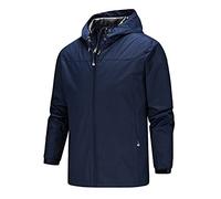 Szshaoye no Wipe top Coat Mens Jackets Sale Clearance Big and Tall Full Zip Jackets Waterproof Jacket Windproof Outdoor Multi-Pockets Winter Coats(Dark Blue,M)