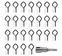 SZSLMY 25 Pcs Screw Hooks for Outdoor Screw in Hooks, Cup Hook Eye Hook with Safety Buckle Design for Hanging Plants Fairy Lights Christmas Lights Bird Feeder, on Wall Ceiling Hook - Rhombus