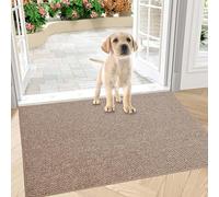 SZSMART Dirt Trapper Door Mats Indoor Non Slip Door Mat Washable Door Matts Inside Machine Entrance Mat Dog Doormat Entry Rug for Front Door, Back Door, Muddy Shoes Paws Charcoal(brown, 80x100cm)