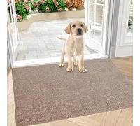 SZSMART Dirt Trapper Door Mats Indoor Non Slip Door Mat Washable Door Matts Inside Machine Entrance Mat Dog Doormat Entry Rug for Front Door, Back Door, Muddy Shoes Paws Charcoal(brown,50x80cm)