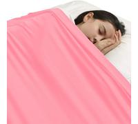 SZSMART Sensory Compression Sheet for Kids, Lycra Elastane Bed Sheet, Breathable Sensory Blanket to Relieve Stress for Children with Autism, Anxiety (Pink, Double/136x147 cm)