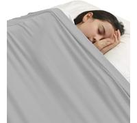 SZSMART Sensory Compression Sheet for Kids, Lycra Elastane Bed Sheet, Breathable Sensory Blanket to Relieve Stress for Children with Autism, Anxiety (Grey, Single/98x147cm)