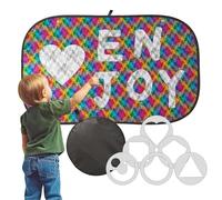 SZSMART Sensory Wall Panel Sensory Toys for Autism ADHD Sensory Mat Board with 6 Shape Stencils, Reversible Sequin Art for Kids Children Sensory-Room Play Classroom Decor DIY Decoration