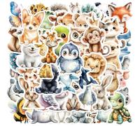 SZSMW 100 Sheets Children's Stickers - Children's Sticker - Animal Stickers - Great for Envelopes, Greeting Cards, Scrapbooking, Decorative Toppers for Cakes/Cupcakes DIY