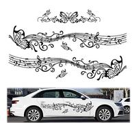 SZSS-CAR DIY Racing Vinyl Butterfly Musical Note Sticker Car Decal Body Graphics Side Door Auto Sheet Music Stickers