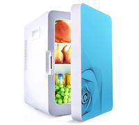 SZSXYBZ 20L Small Portable Fridge, Car and Home Dual Use Mini Fridge, with Cooling and Heating Function, for Drinks, Beer, Fruits, Home and Travel,Blue(Blue)