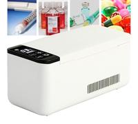 SZSXYBZ BD Portable cooler box, Large Capacity Insulin Refrigerator Cooler Box, Car Travel Mini Fridge, Cooler And Warmer, USB Charging, With Battery(1 Battery)