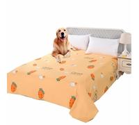 SZSXYBZ Bed Sofa Protective Cover for Medium Large Dog Cat Pet, Washable Waterproof Pet Bed Blanket Large Size Throw Blanket Bed Sheet(Orange,250x230cm)
