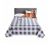 SZSXYBZ Waterproof Bed Covers for Medium Large Dog Cat, Washable Sofa Couch Protector Cover Pet Bed Blanket Bed Sheet Soft Mattress Furniture Protection Cover(White-gray,200x230cm)