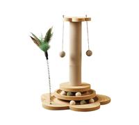 SZSXYBZ Ynnhik Large Sisal Cat Scratching Post - Cat Ball Track Toy Activity Tower 4 in 1 Cat Tree with Hanging Sisal Ball | Interactive Cat Toy for Indoor Play