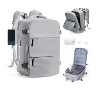 SZSYCN Vacuum Backpack Travel Bag With Pump New Ryanair Cabin Bags 40x30x20 Underseat Carry On Baggage with Compression System For Flights Waterproof Laptop Backpack With USB Port Shoe Compartment