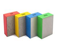 SZSYD 4Pcs Diamond Hand Polishing Pads for Sanding Ceramics Glass Tile Concrete Stone Marble Granite, 60#, 100#,200#,400#