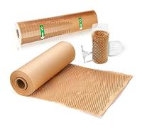 SZSYumUnion Honeycomb Packing Paper 92M x 30cm, Packing Materials for Fragile Items, Alternative to Bubble Wrap for Moving House, Packing Peanuts, Shipping Breakables, Packaging Paper Roll