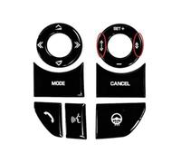 SZTMYVUW Repair stickers Compatible With Range For Rover For Sport L494 For Vogue L405 For Discovery 5 Black Button Cover Mode Car Stickers Tuning Door Lock(Steering wheel A)