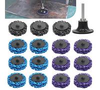 SZTVECFW 15 Pcs Strip Discs Stripping Wheel,Strip Disc Rust Removal Wheel, 2 Inch Removes Rust Strips Paint Strip Wheel,Quick Change for Roloc Strip Disc,Metal Steel Grinding Polishing with 1 Holder