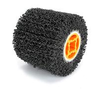 SZTVECFW Poly Strip Wire Drawing Polishing Burnishing Wheel 115 x100mm Drum Sander Burnisher Polisher Sanding Burnishing Drum, Roller Stripping Disc, Metal Remove Weld, Rust Spots, Paint & Oxidation