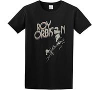 SZUKCN Roy Orbison Guitar Logo Cotton T Shirt Mens Black