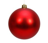 szvbofueck 8 Inch Shatterproof Large Plastic Christmas Ball Decoration Ball in Candy Gold to Create a Fun Holiday Atmosphere Potato Plant Pot Wood (Red, One Size)