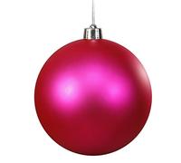 szvbofueck 8 Inch Shatterproof Large Plastic Christmas Bauble Decoration Ball in Candy Gold to Create a Fun Holiday Atmosphere Hammocks Attachment Indoor (Hot Pink, One Size)