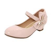 szvbofueck Ballerinas Girls Mary Jane Flat Shoes Adjustable Buckle Ballet Flats Elegant Princess Shoes Comfortable Communion Shoes Lightweight School Shoes Wedding Dress Shoes for Evening, red, 9 UK