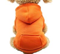 szvbofueck Clothing Pet Sweatshirts, Polyester Dog with Hoodied Clothes, Pet Clothes, Beautiful Dog Sweaters (Orange, S)