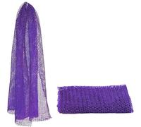 szvbofueck Exfoliating Mesh Sponge, Ethically Sourced from Nigeria, Long Mesh Bath Sponge, Exfoliating Shower Body Scrubber, Back Scrubber, Skin Smoothing, 45" Bath Sponge Set (Purple, A)