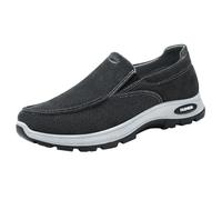szvbofueck Fabric Shoes Men's Casual Shoes Summer Lightweight Breathable Plimsolls Plain Non-Slip Comfortable Loafers Outdoor Running Workout Sports Shoes for Elderly People 38-43 EU, black, 6 UK